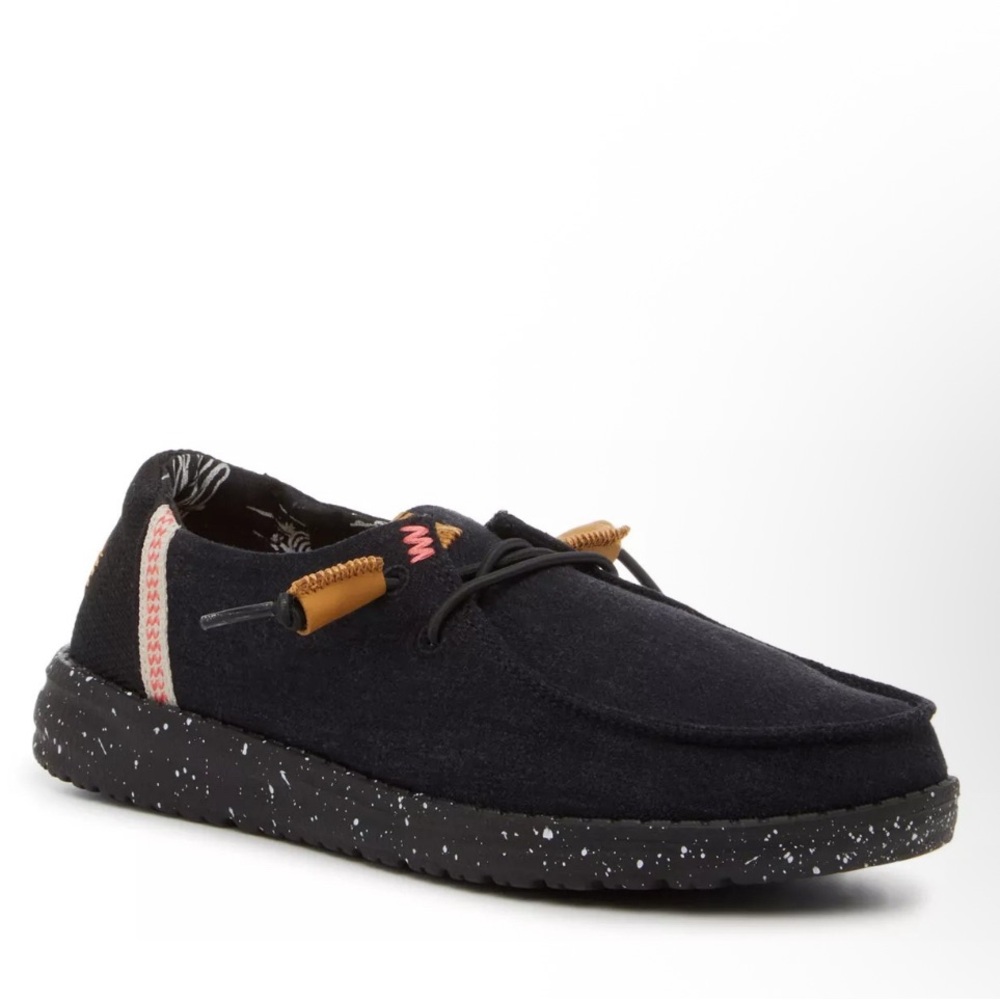 Hey Dude Toddler Girl Size 13 Wendy Washed Black Slip On Loafers